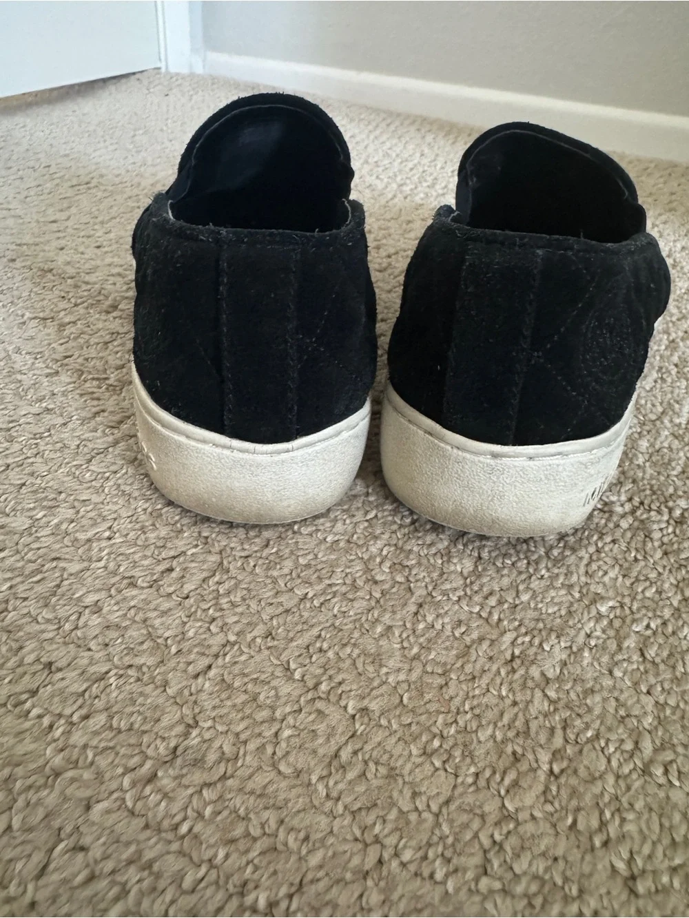 Michael Kors Black Slip-On Sneakers with White Sole